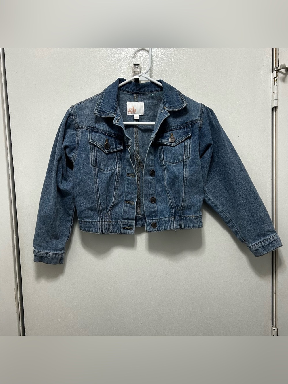 GB girls Cropped Denim Jean Jacket - Blue